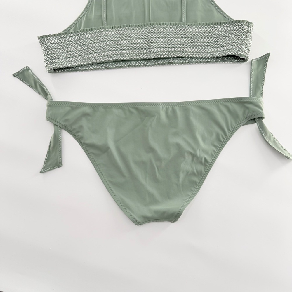 Kisuii x Barneys Bikini Mediterranean Resort Chic Smocked Coastal Quiet Luxury - Picture 7 of 9